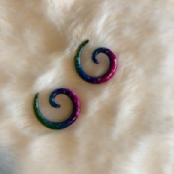 Body Rage Jewelry - Body Rage Ear Acrylic Gauge size 8G rainbow